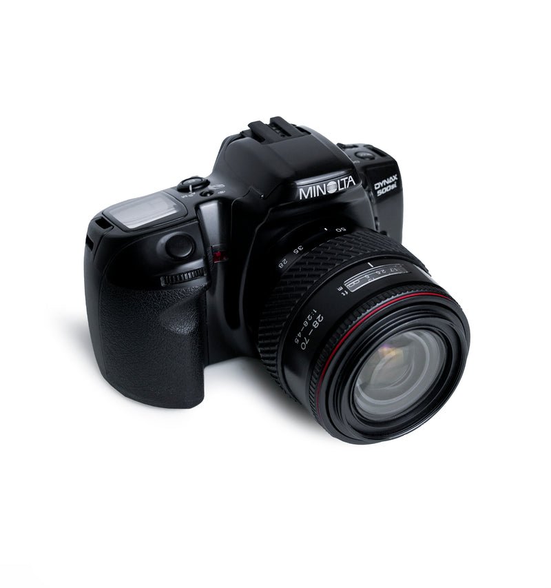Minolta Dynax 500si 35mm SLR Film Camera with Tokina AF 28-70 F2.8 Macro Lens