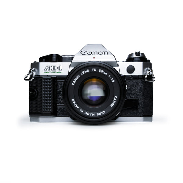 Canon AE-1 Program 35mm SLR Film Camera with 50mm f1.8 Lens
