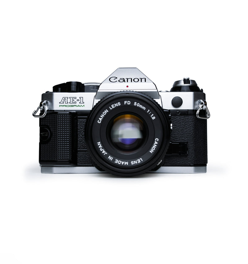 Canon AE-1 Program 35mm SLR Film Camera with 50mm f1.8 Lens