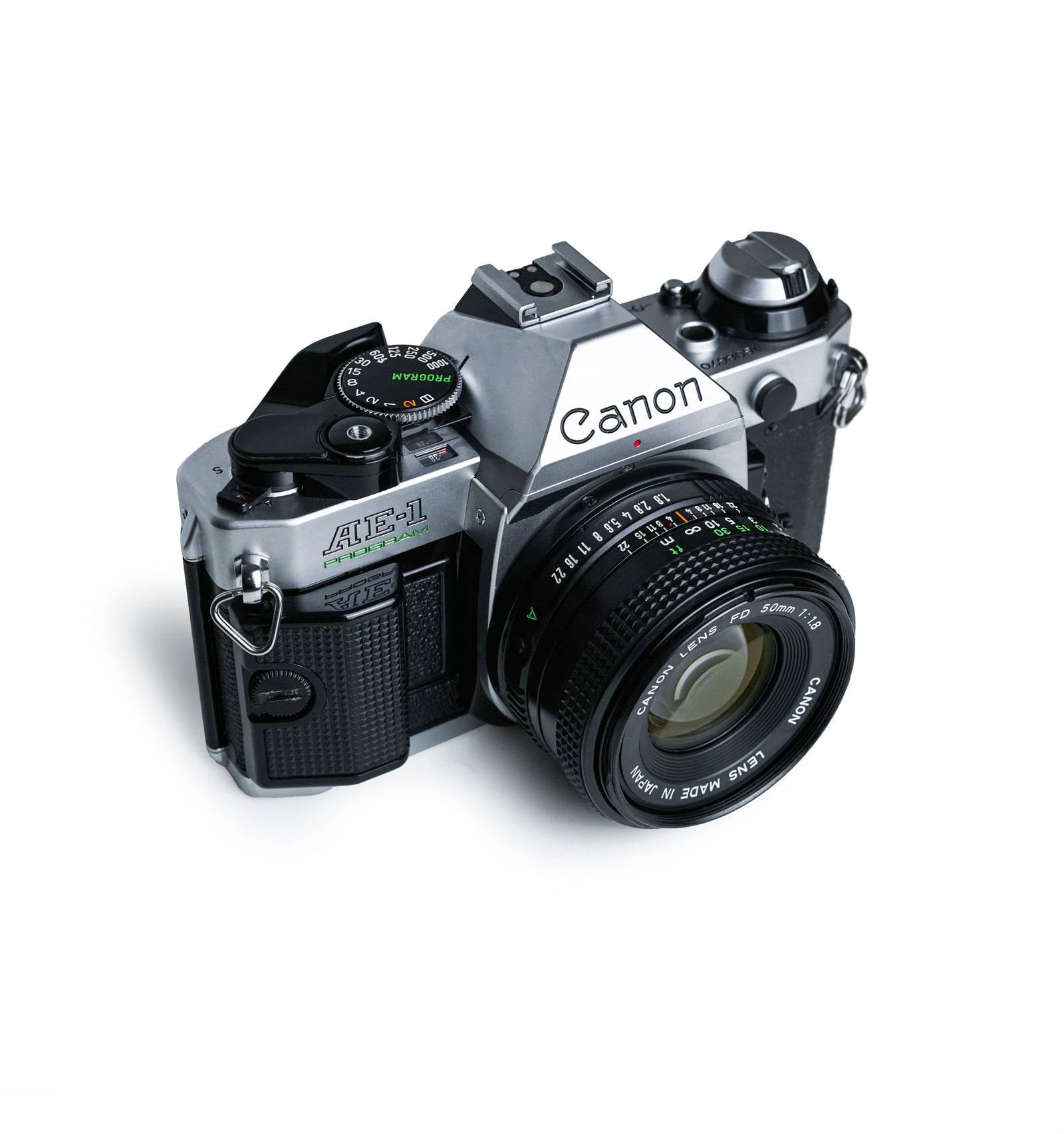 Canon AE-1 Program 35mm SLR Film Camera with 50mm f1.8 Lens