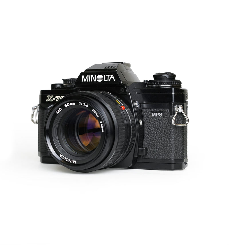 Minolta X-700 35mm SLR Film Camera with 50 mm & 28 mm Lens